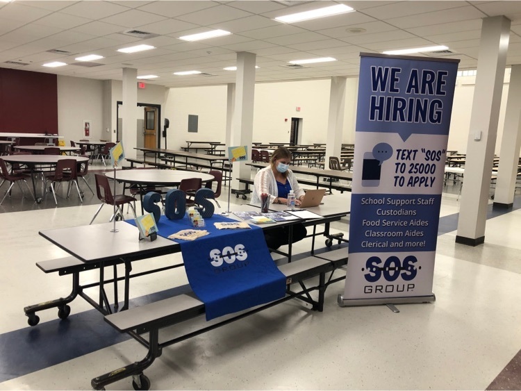 SOS hosts a hiring information table.