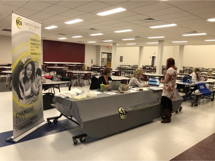 STS hosts a hiring information table