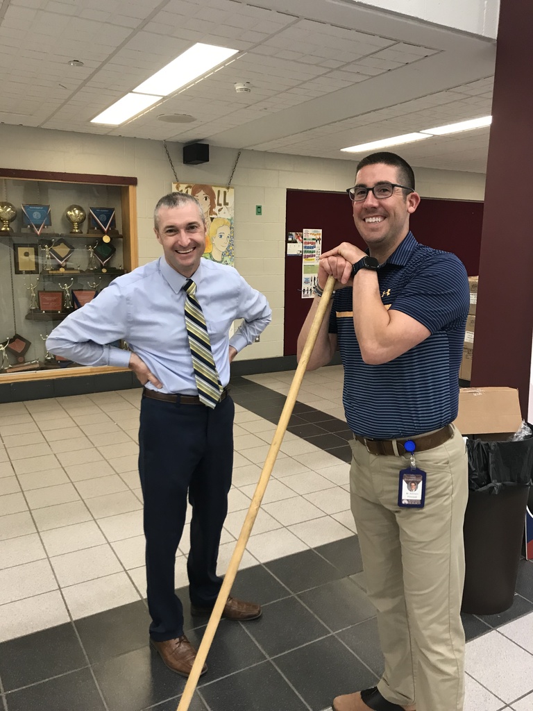 Mr. Dziunycz poses with Mr. Potteiger during our staff community service. Please note: Pictures were taken prior to pandemic and masking mandates.