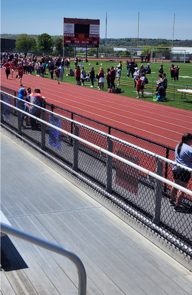 Students competing in Special Olympics