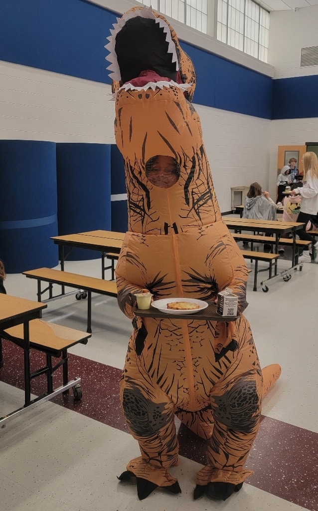 Loved seeing this friendly T-Rex in the halls